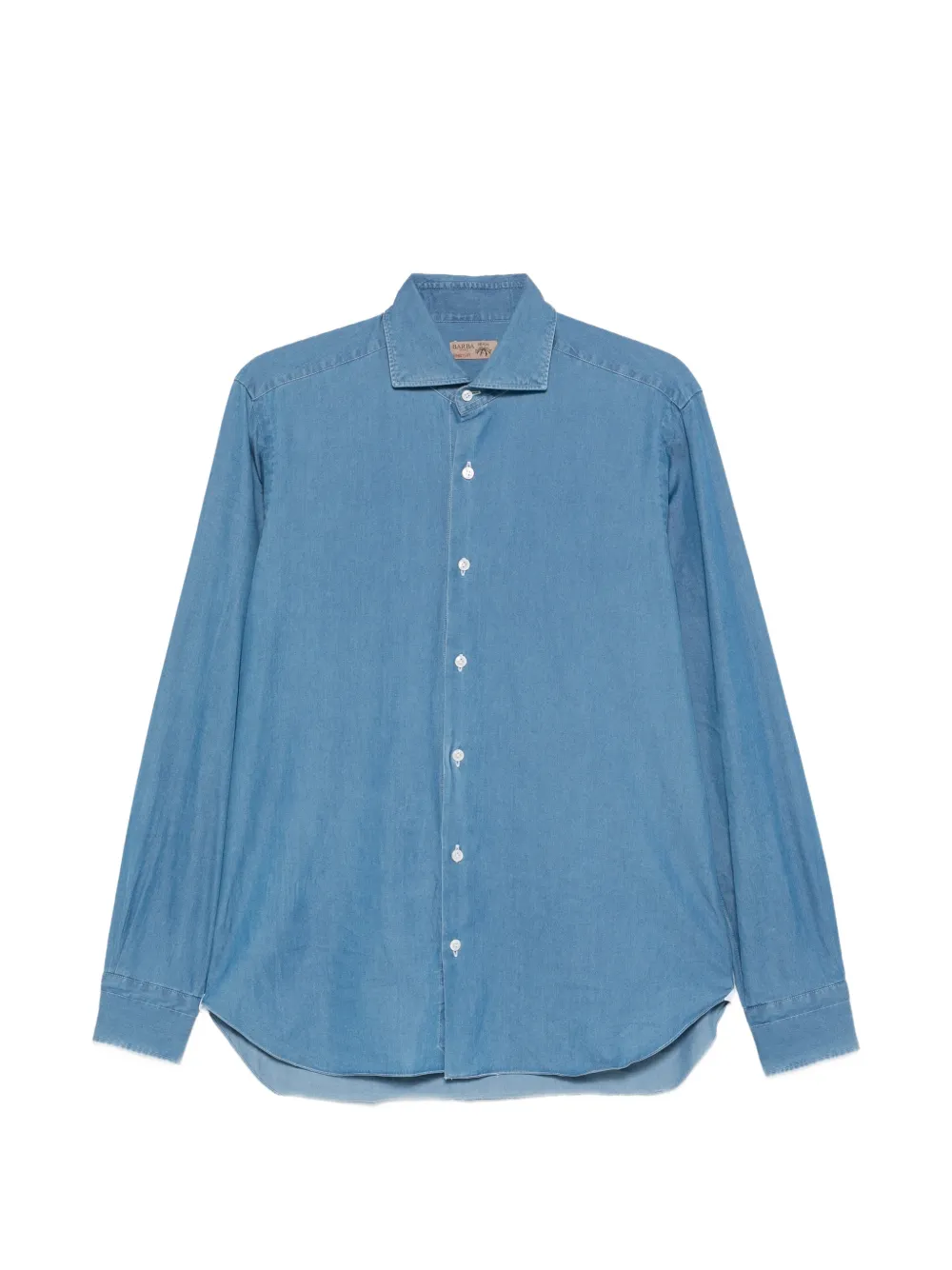 Barba spread-collar button-up shirt Blauw