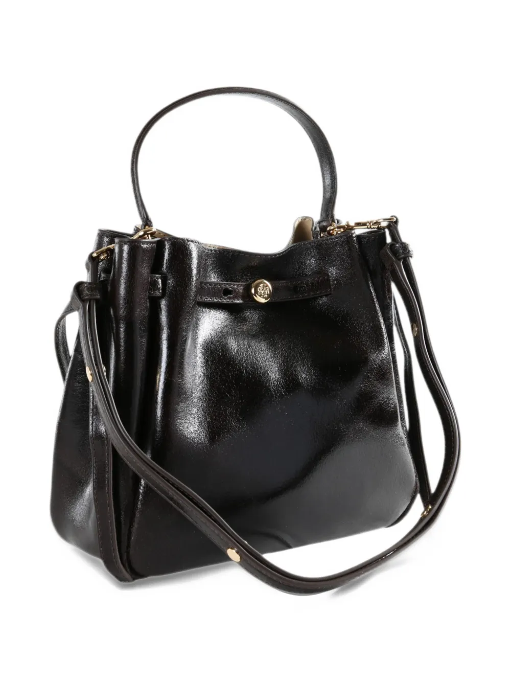 Tory Burch Romy distressed bucket bag Bruin