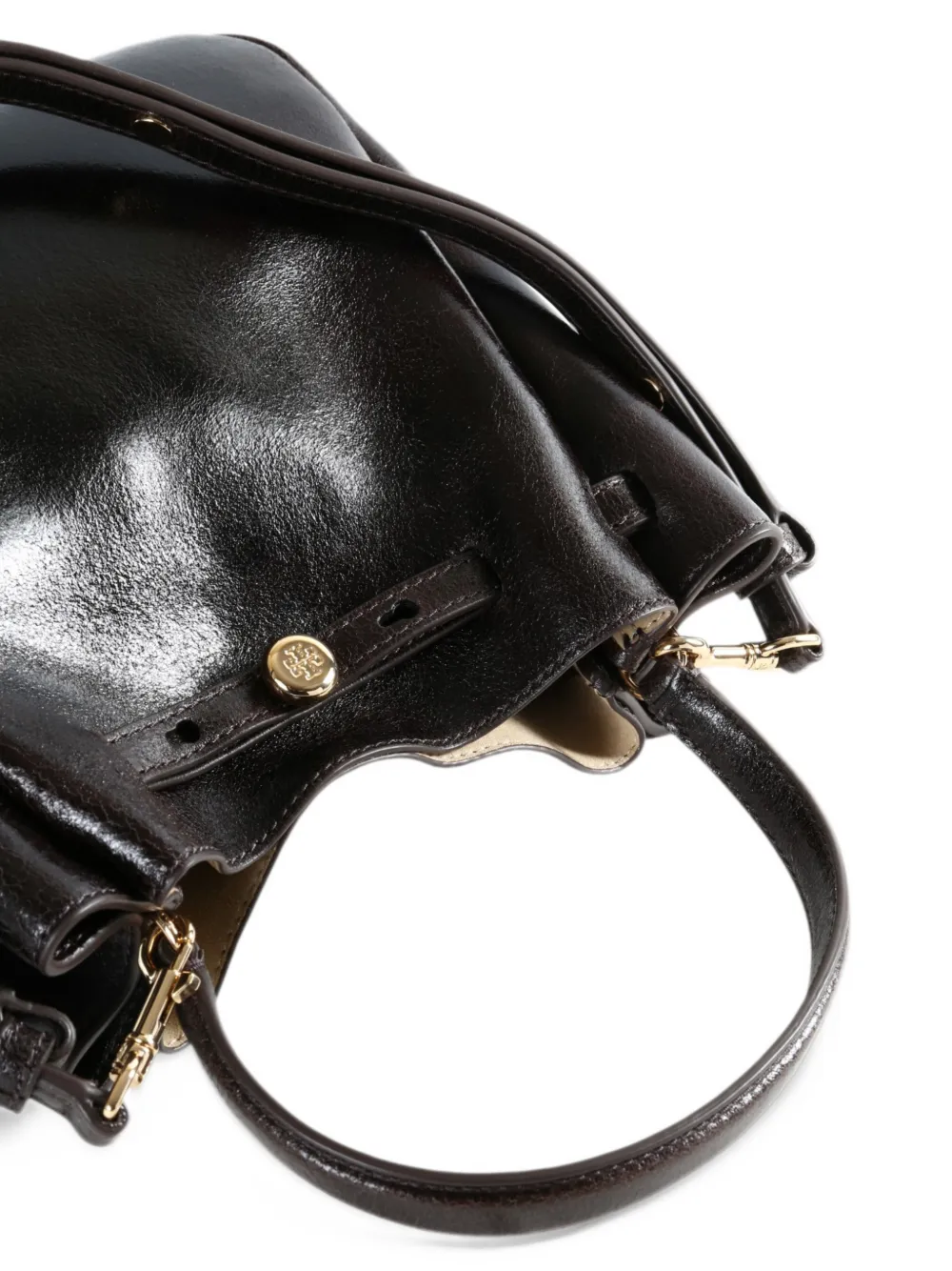 Tory Burch Romy distressed bucket bag Bruin