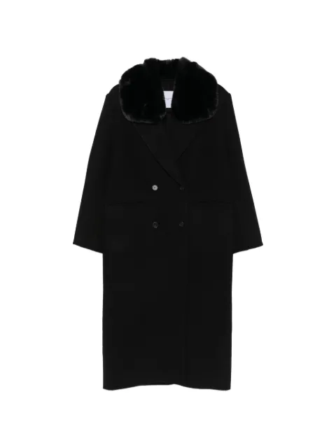 Isabelle Blanche faux-fur collar double-breasted coat