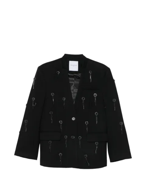 Isabelle Blanche crystal-embellished double-breasted blazer