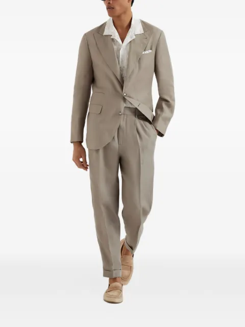 Brunello Cucinelli notch-lapel linen suit