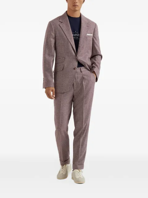 Brunello Cucinelli checked single-breasted suit