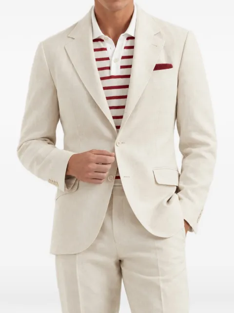 Brunello Cucinelli linen single-breasted suit