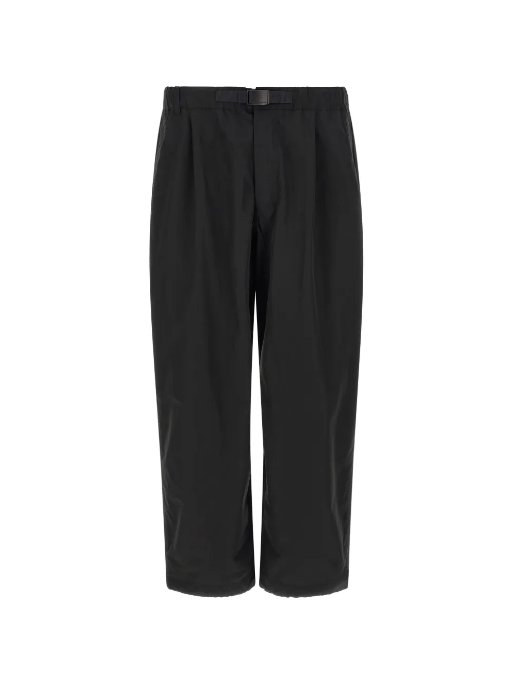 Snow Peak Taffeta belted pleated trousers Zwart