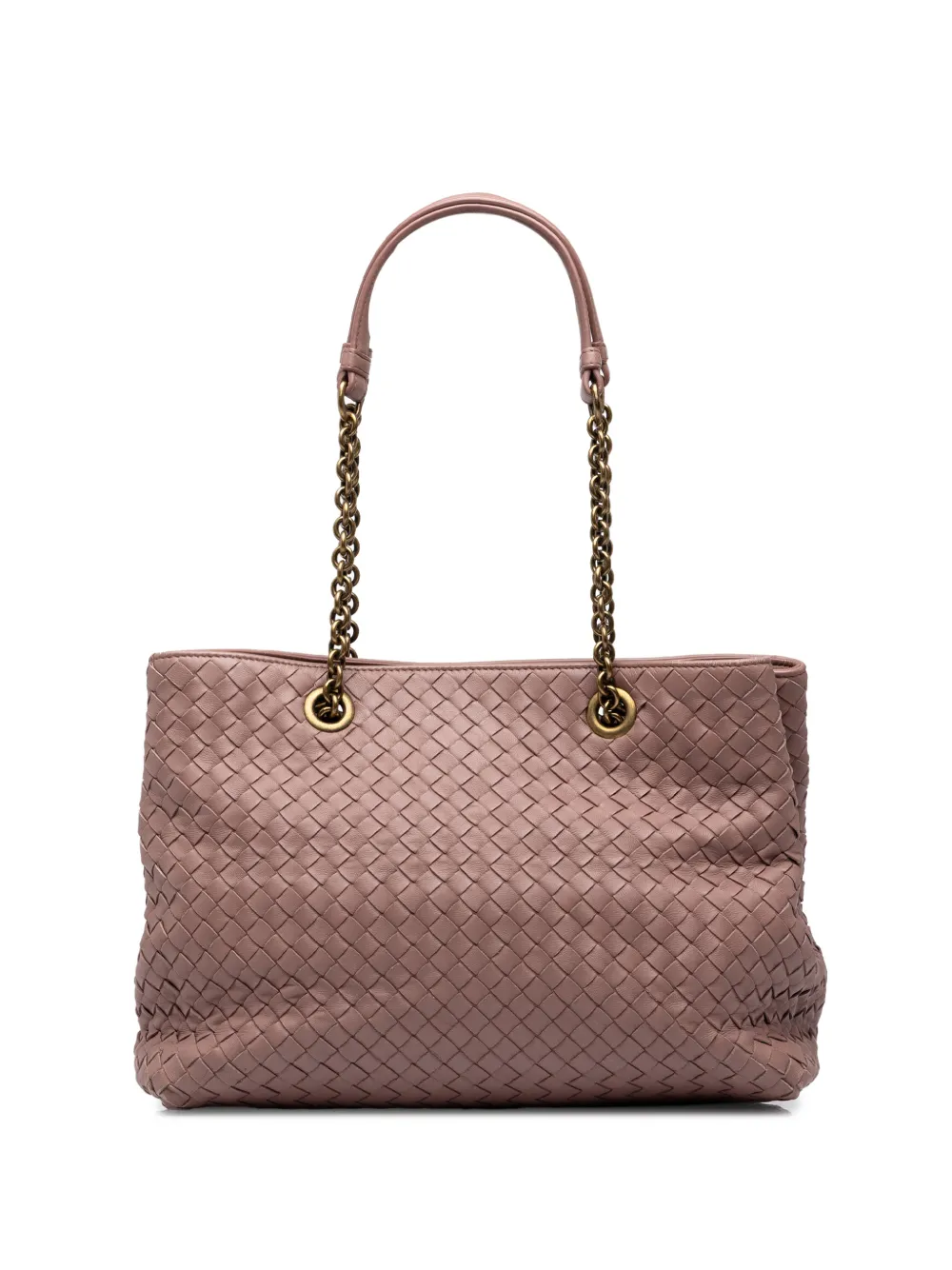 Bottega Veneta Pre-Owned 2012-2026 Medium Nappa Intrecciato Double Chain tote bag - Pink