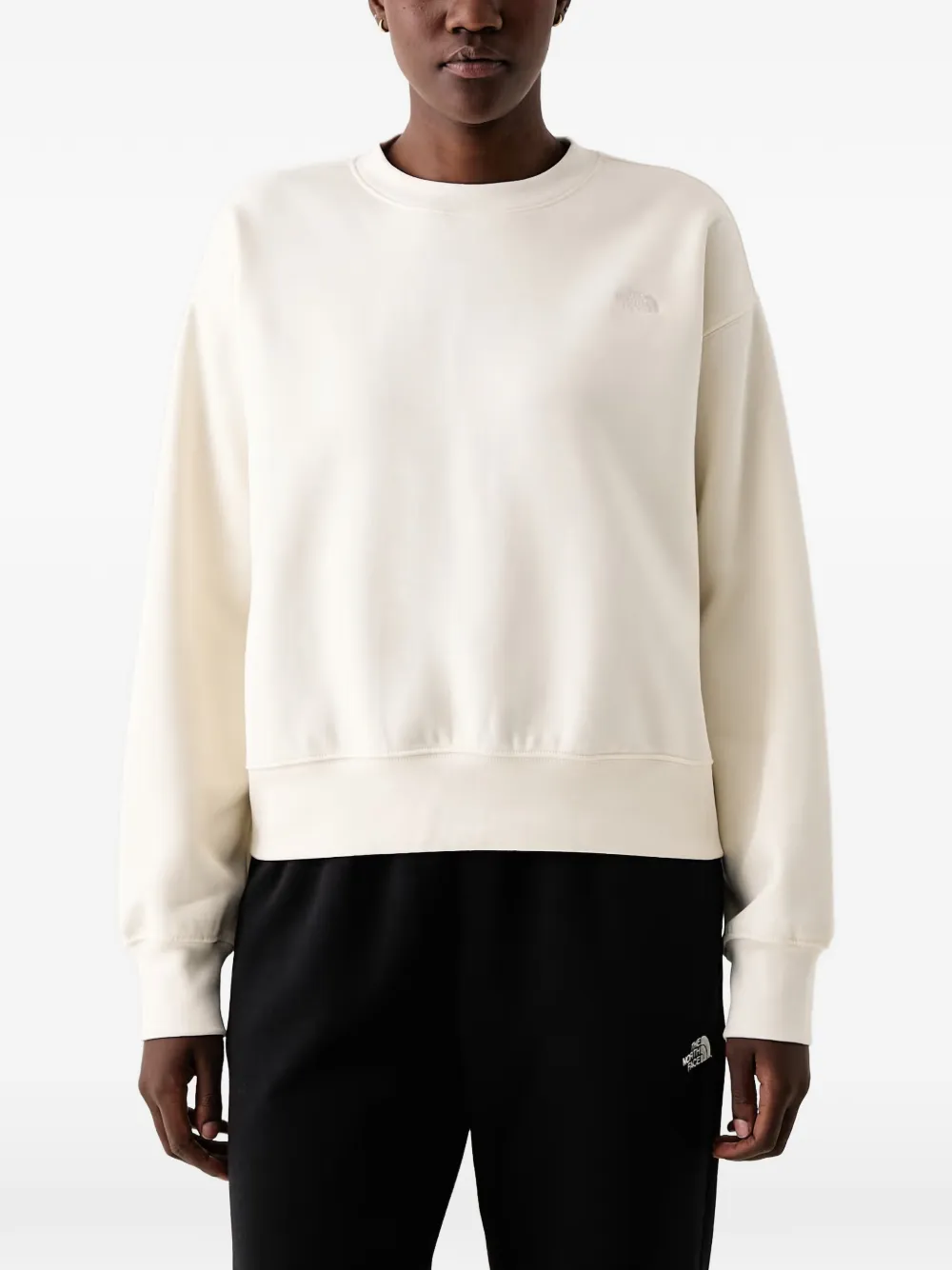 The North Face TNF™ Essential simple boxy oversize crew sweatshirt Beige