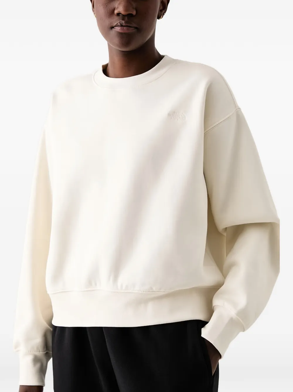 The North Face TNF™ Essential simple boxy oversize crew sweatshirt Beige