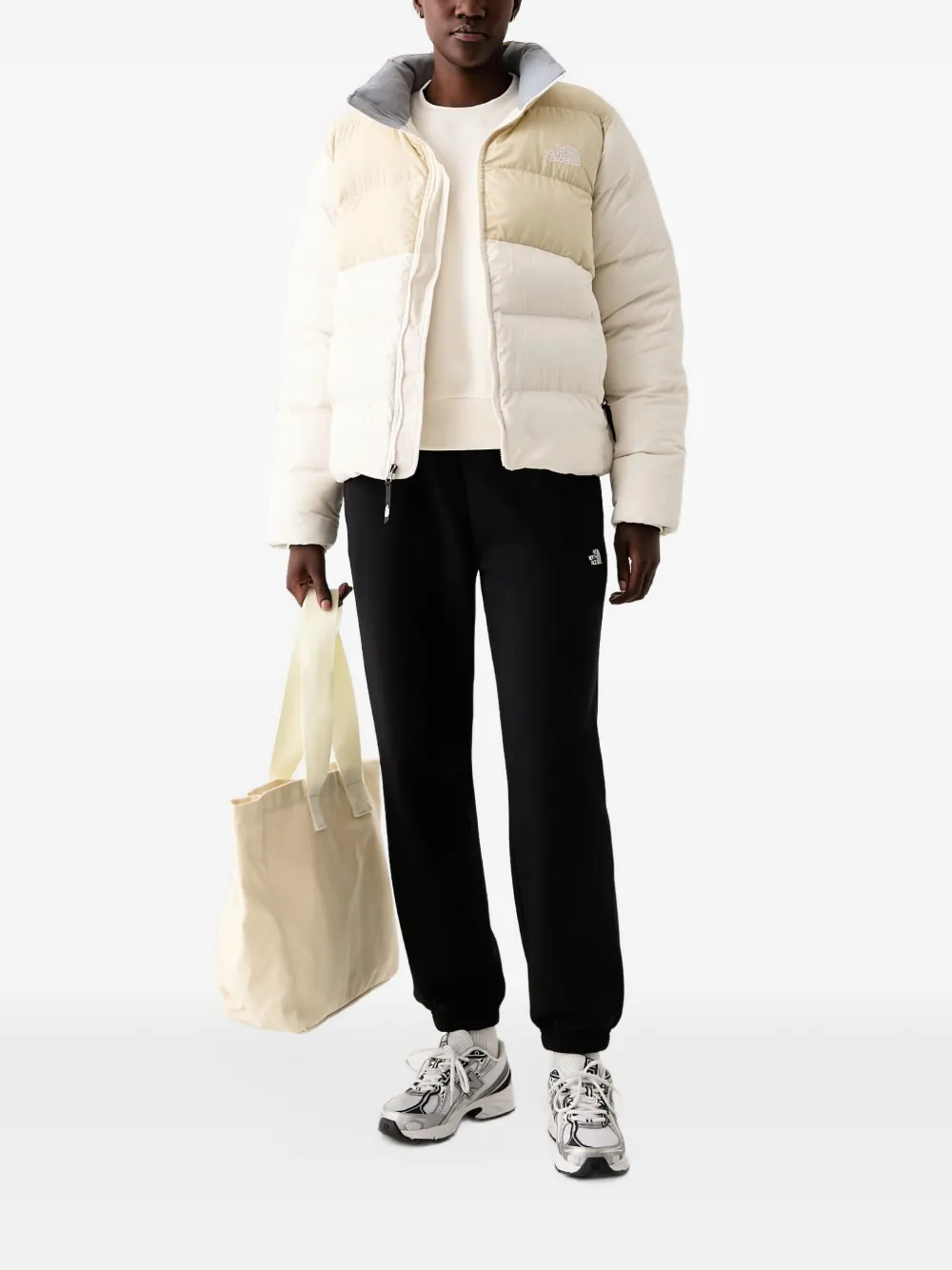 The North Face TNF™ Essential simple boxy oversize crew sweatshirt Beige