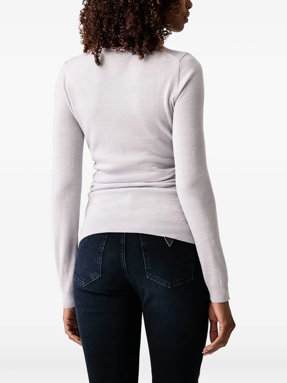 Trussardi ruched-detail sweater Grijs
