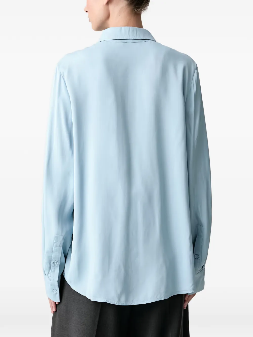 Stine Goya embroidered-pocket shirt Blauw