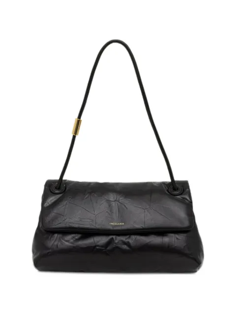Trussardi medium Orbita crinkled-finish shoulder bag
