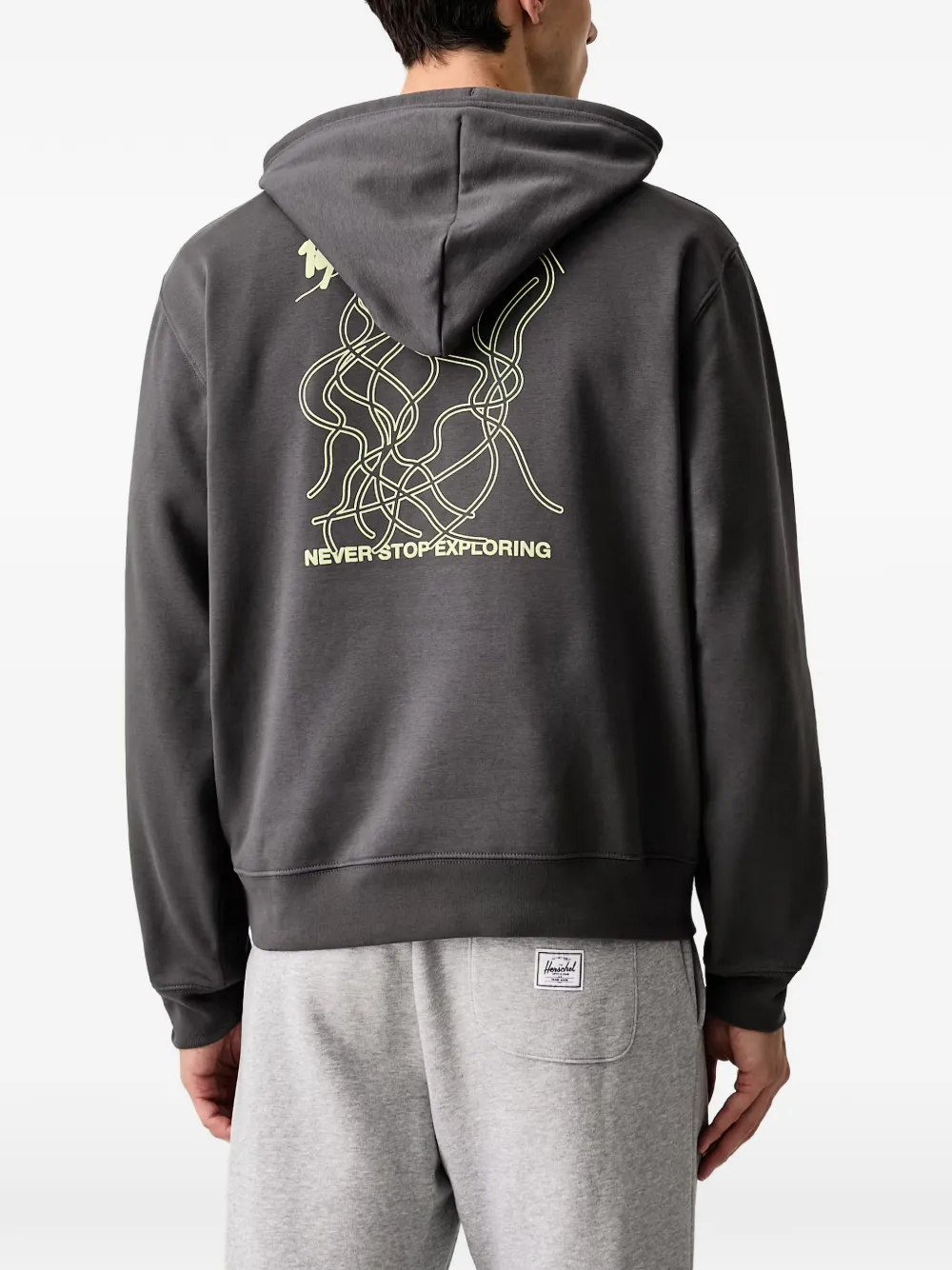 The North Face Hoodie met print Grijs