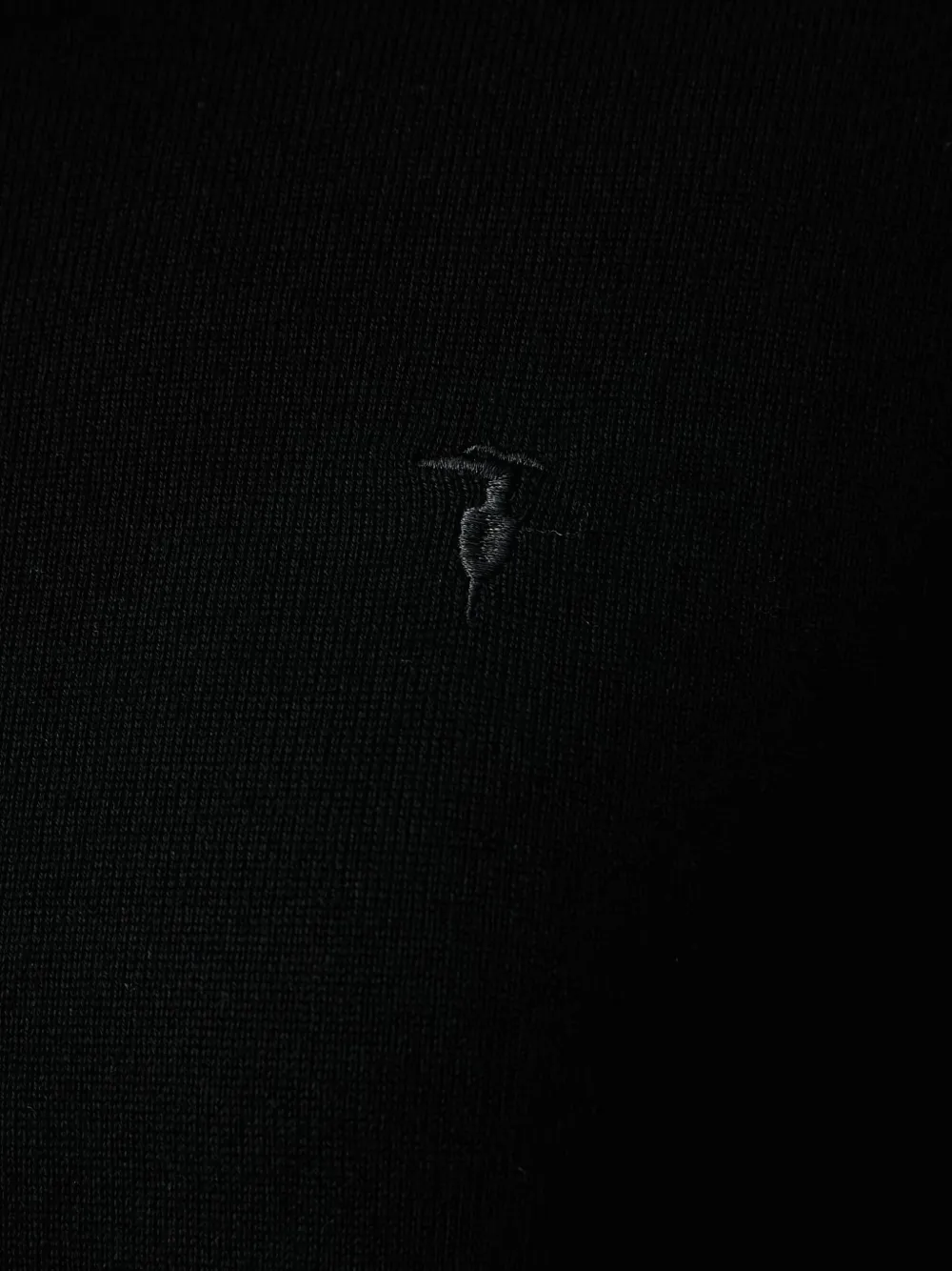 Trussardi Golf logo-embroidered roll-neck sweater Zwart