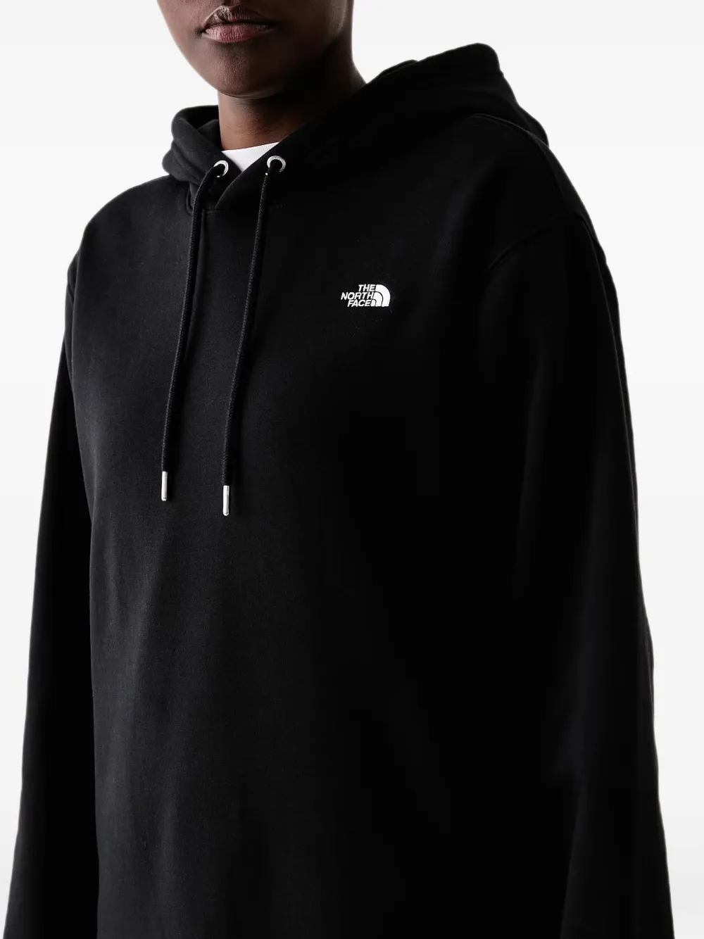 The North Face drawstring hoodie mini dress Zwart