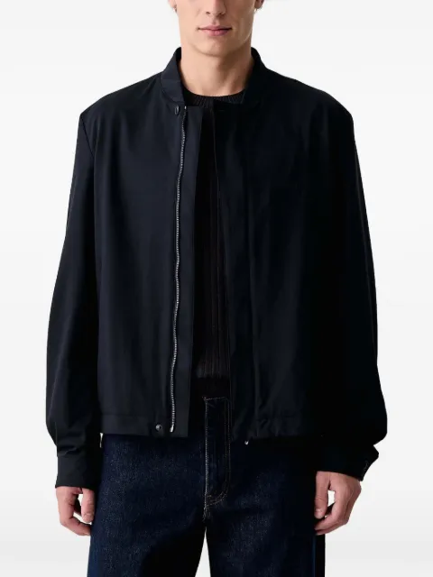Trussardi embroidered-logo zip-up jacket