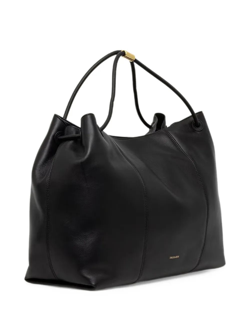 Trussardi Orbita logo-print pouch-detail handbag - Nero
