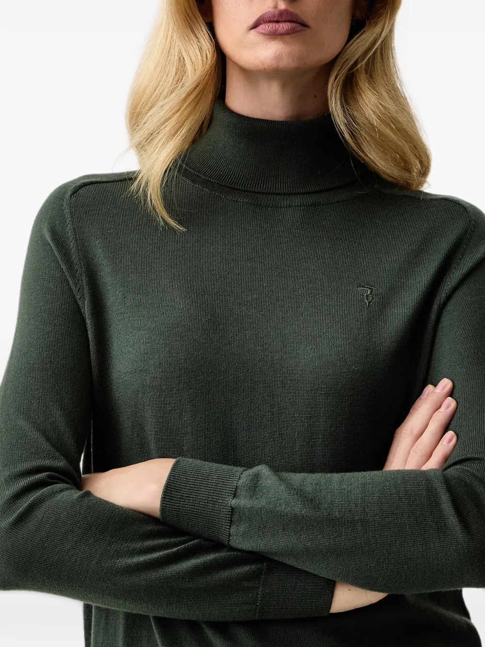 Trussardi turtleneck sweater Groen