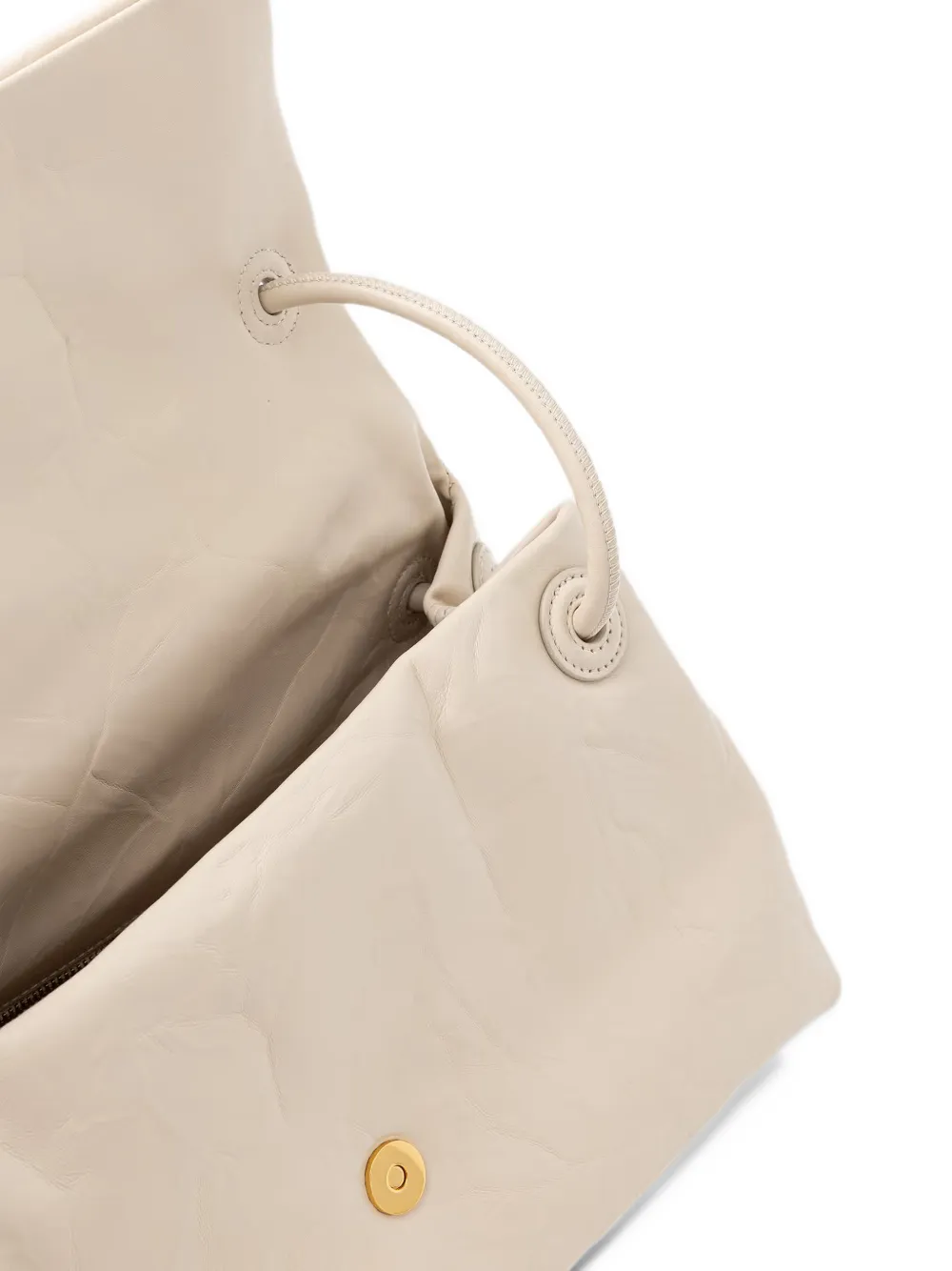 Trussardi medium Orbita crinkled-finish shoulder bag Wit