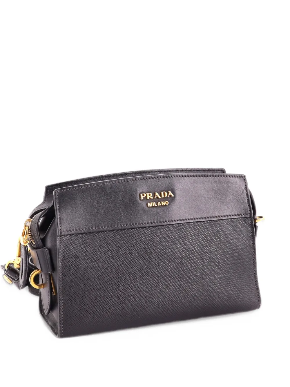 Prada Pre-Owned Esplanade Saffiano with City Calf Small crossbody bag - Black