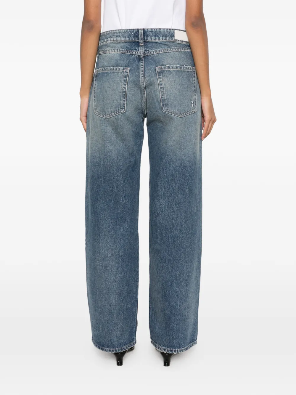 ICON DENIM Isel faded-effect jeans Blauw