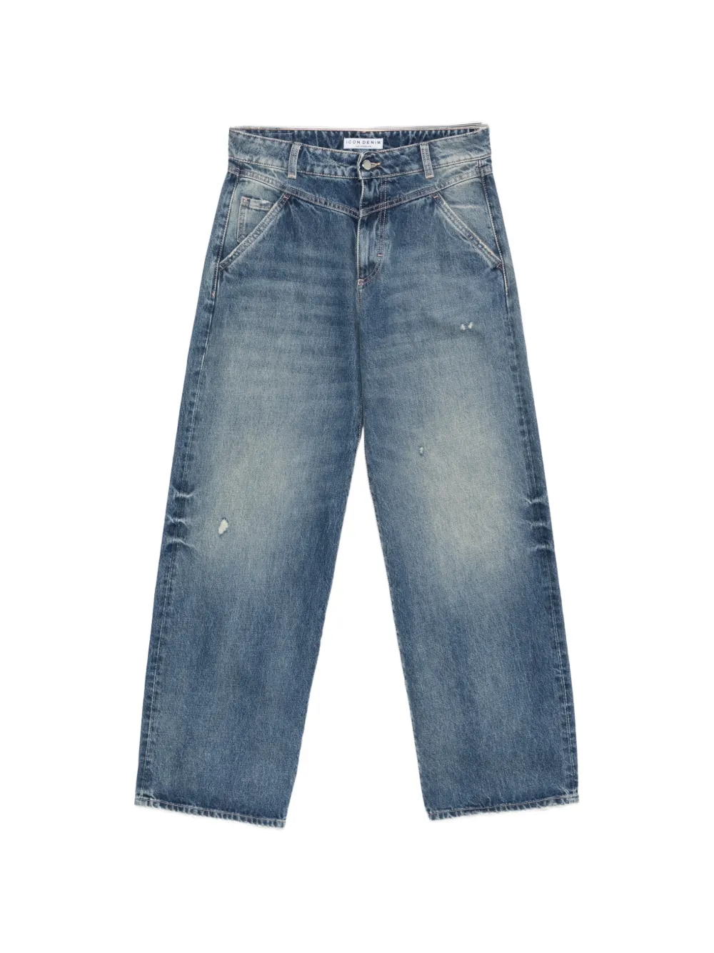 ICON DENIM Isel faded-effect jeans Blauw
