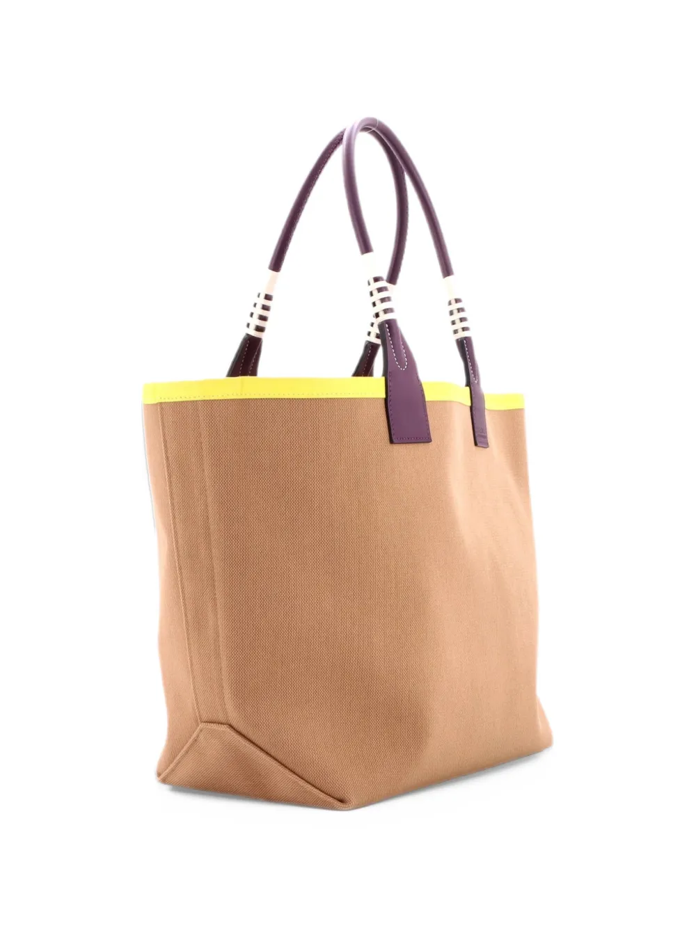 Hermès Pre-Owned Sac Steeple Toile with Leather 28 tote bag - Brown