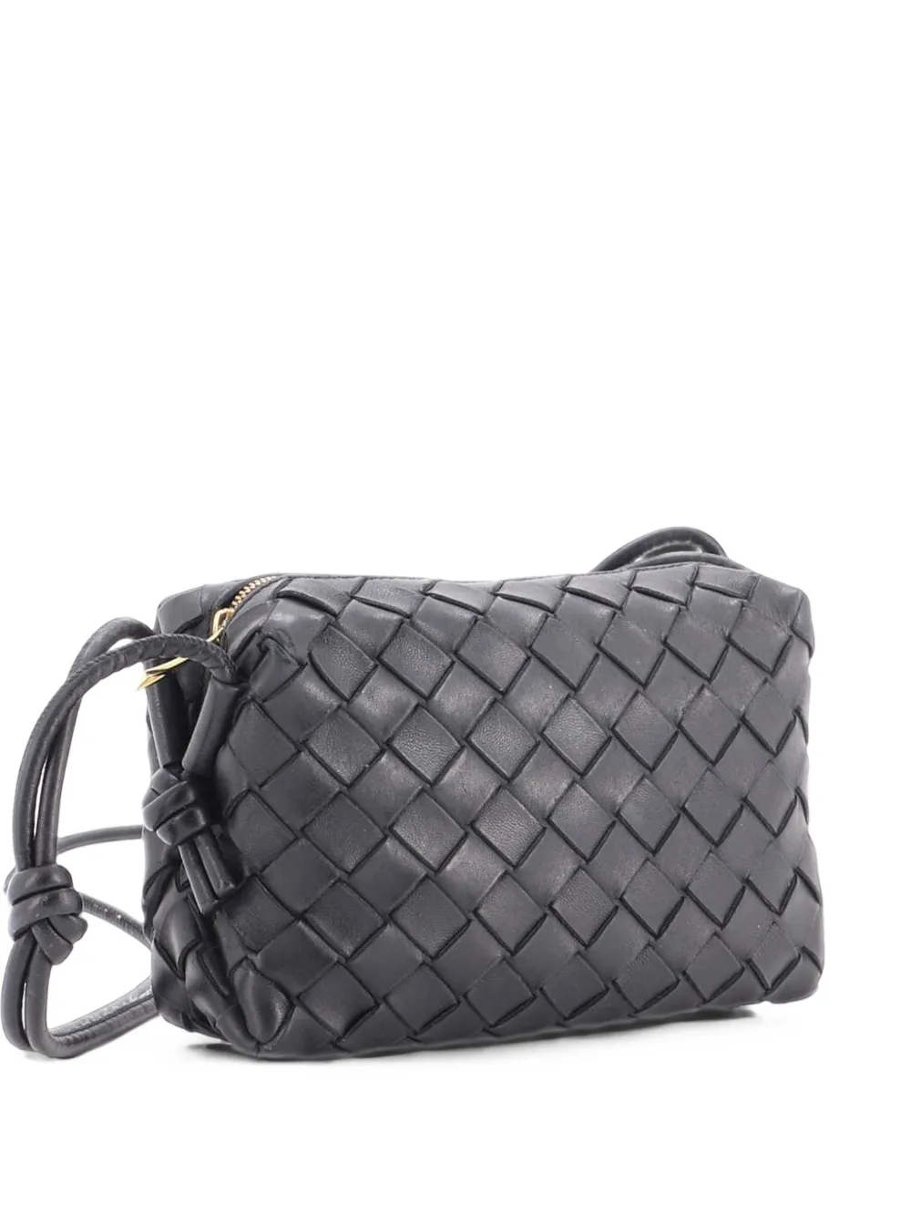 Bottega Veneta Pre-Owned Loop Intrecciato Nappa Mini crossbody bag - Nero