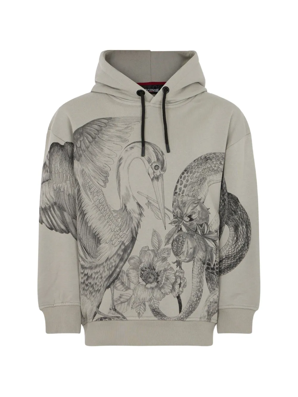 Just Cavalli Kids graphic-print hoodie - Grigio