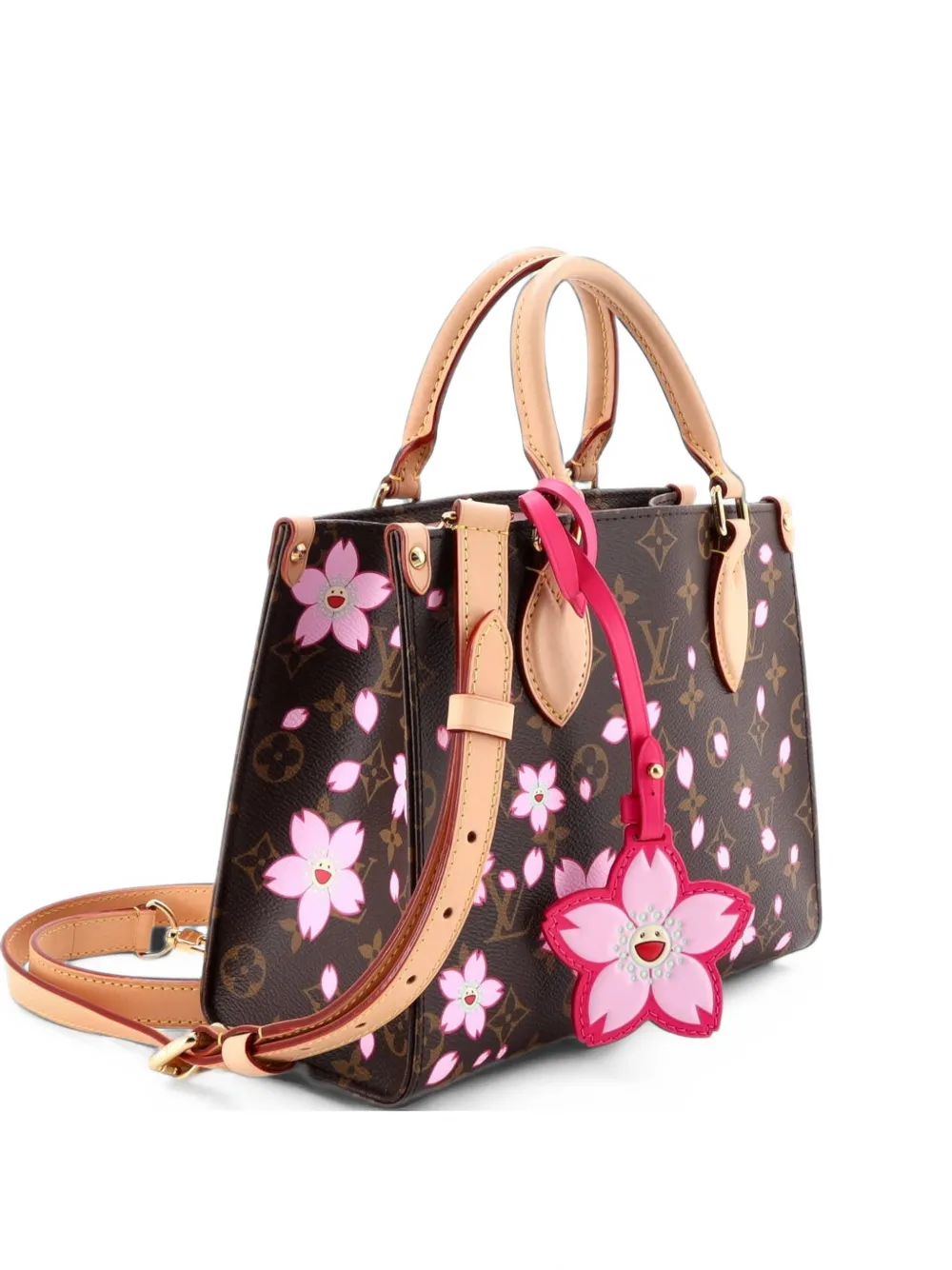 Louis Vuitton Pre-Owned x Takashi Murakami OnTheGo Limited Edition Cherry Blossom Monogram PM tote bag - Marrone