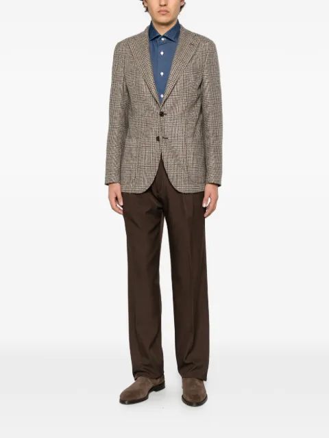 Barba long-sleeve spread-collar shirt