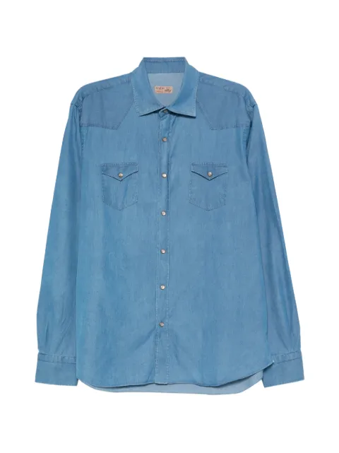 Barba chest-pocket denim shirt