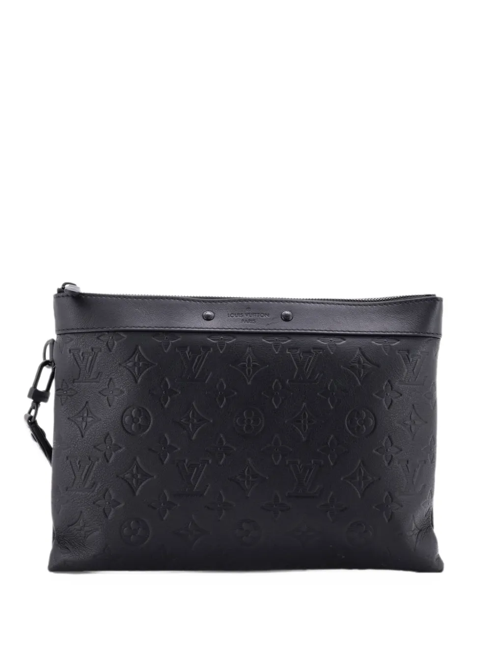 Louis Vuitton Pre-Owned Pochette To-Go Monogram Shadow Leather clutch bag - Black