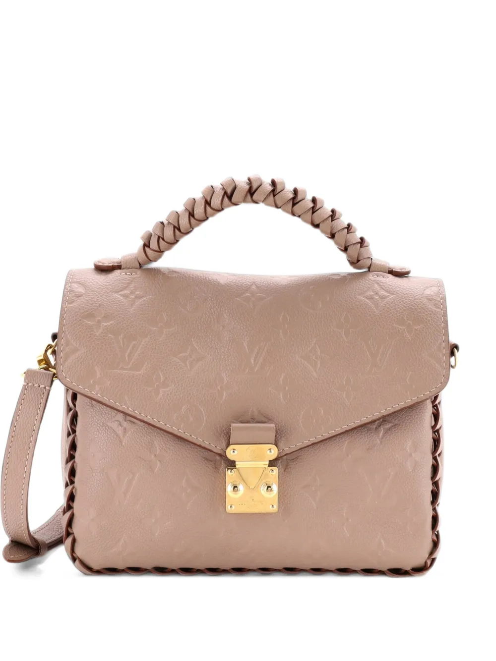Louis Vuitton Pre-Owned Braided Handle Pochette Metis Monogram Empreinte Leather crossbody bag - Neutrals