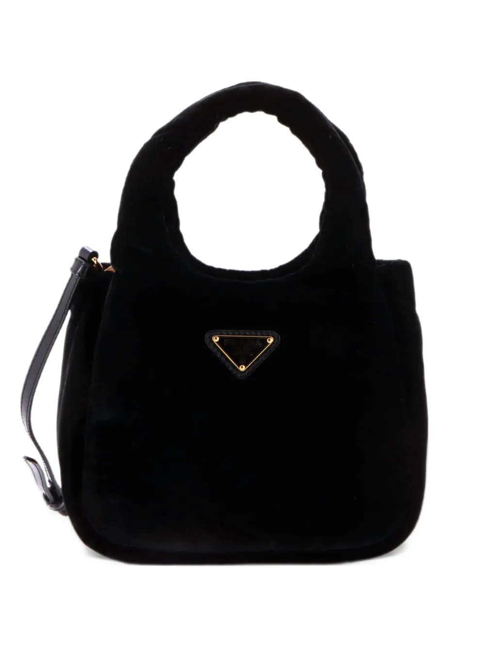 Prada Pre-Owned Padded Soft Velvet Mini tote bag - Nero