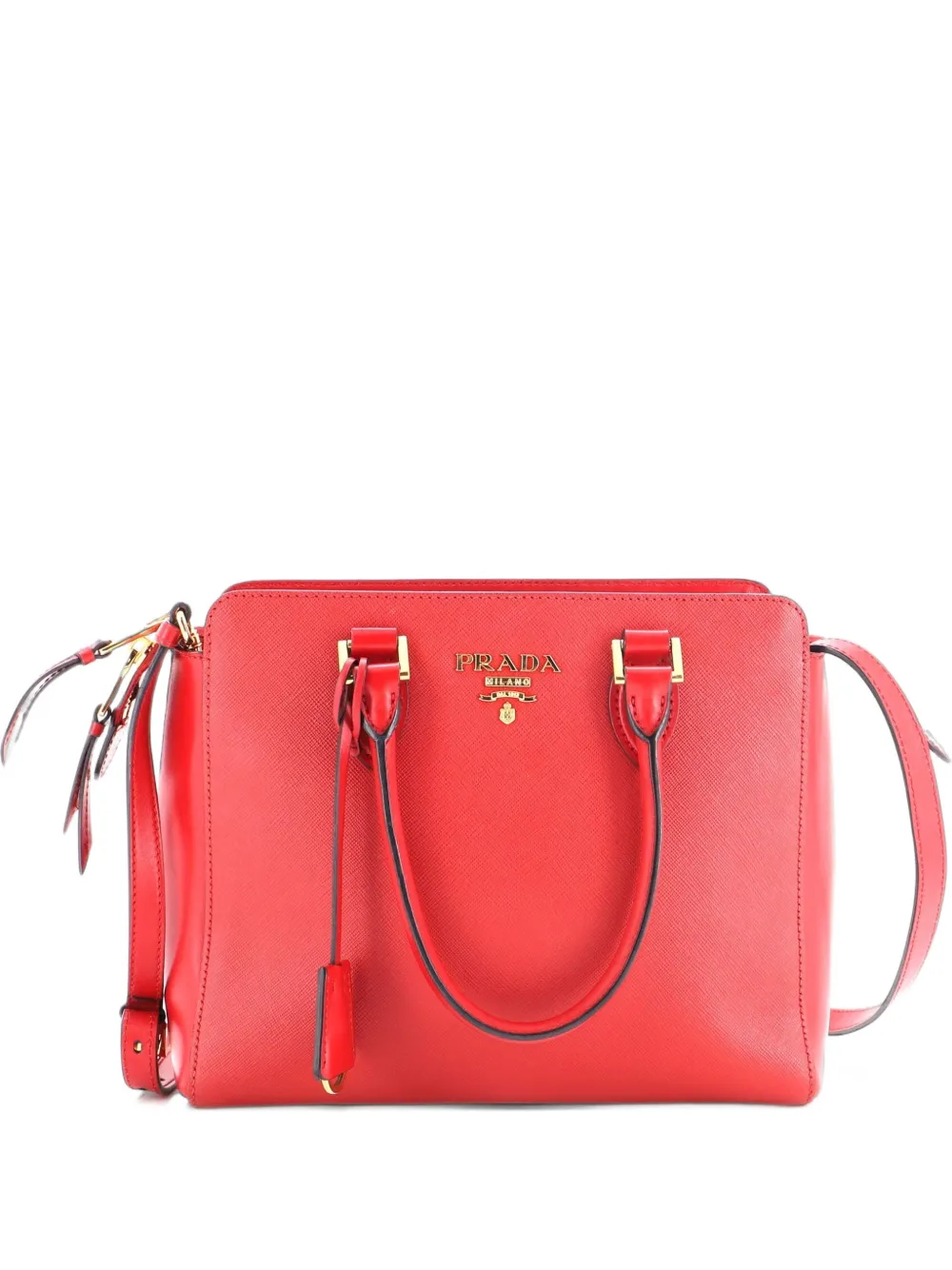 Prada Pre-Owned Convertible Saffiano with Soft Calf Small tote bag - Rosso