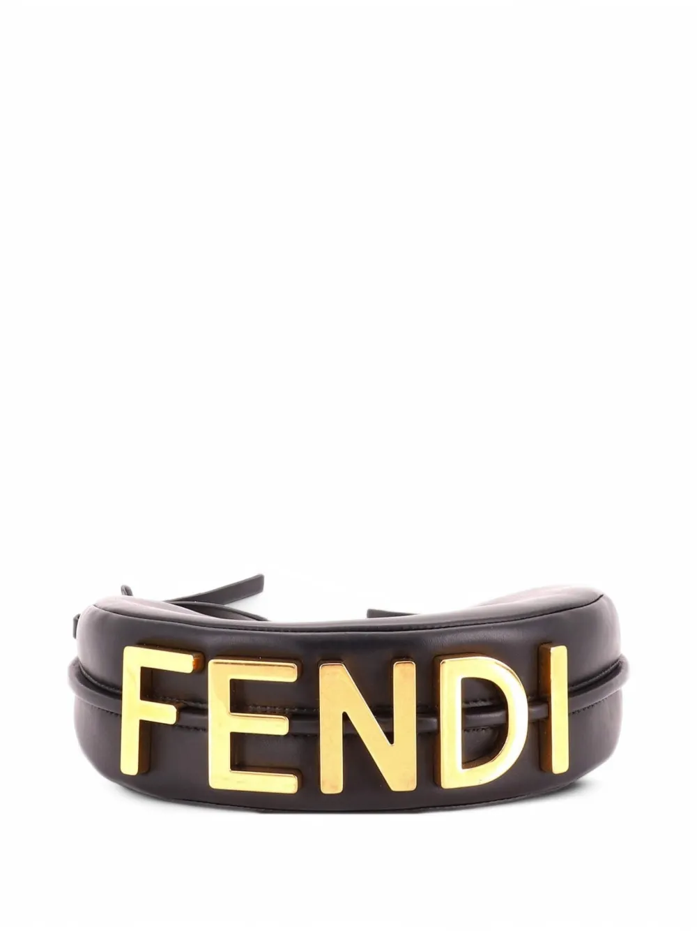 Fendi Pre-Owned Fendigraphy Bag Leather Mini shoulder bag - Black