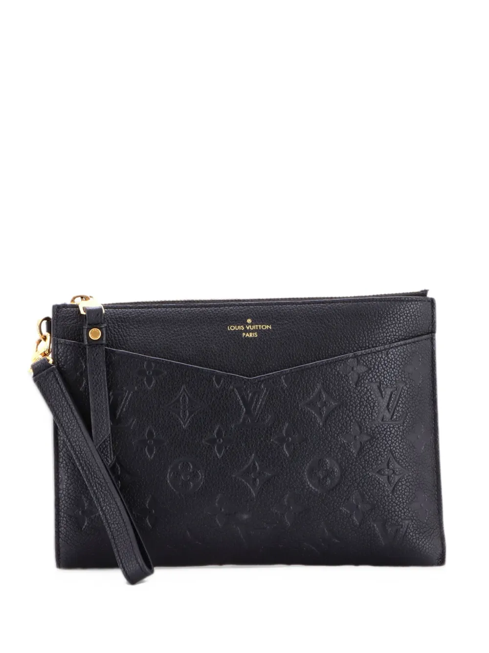 Louis Vuitton Pre-Owned Pochette Melanie Monogram Empreinte Leather MM clutch bag - Black