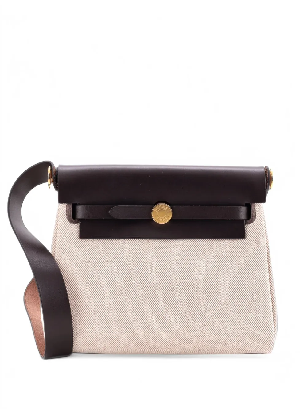 Hermès Pre-Owned Herbag Zip Toile and Leather 20 shoulder bag - Brown
