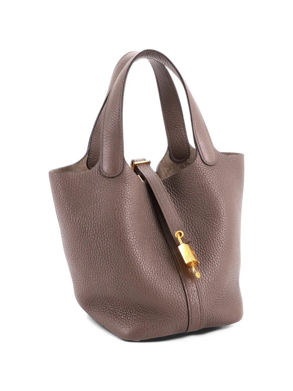 Hermès Pre-Owned Picotin Lock Bag Clemence PM bucket bag - Grigio