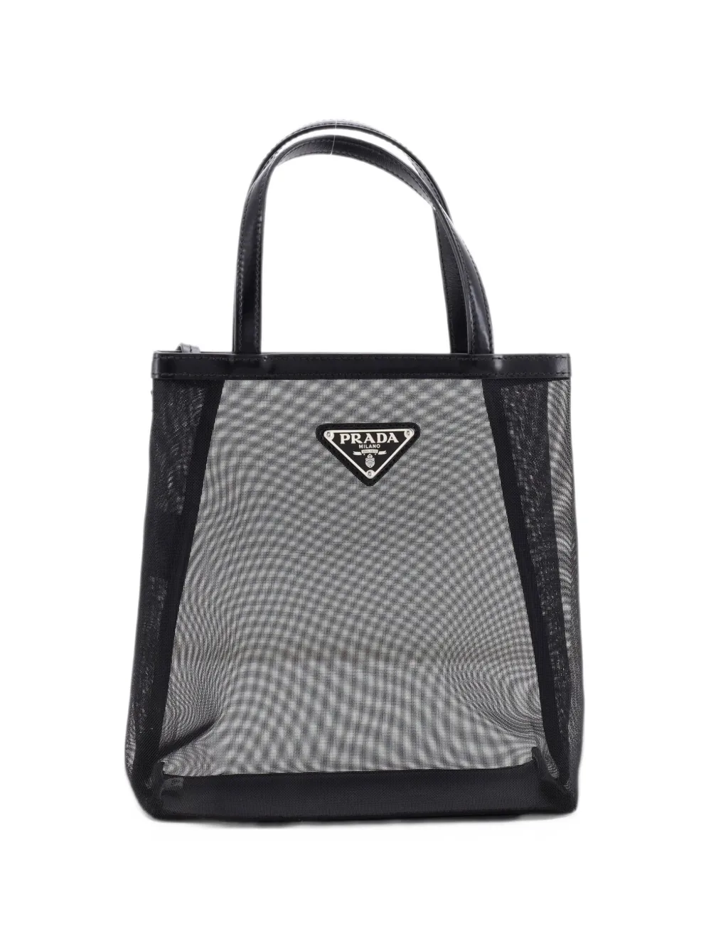 Prada Pre-Owned Logo Open Tote Mesh Small satchel - Black