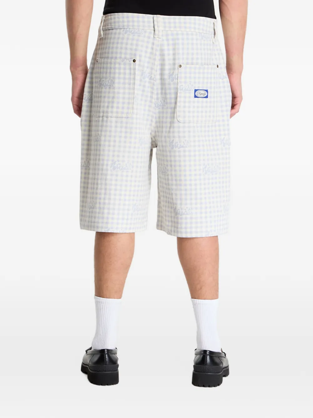Ripndip Hard In Da Paint gingham-check shorts Blauw