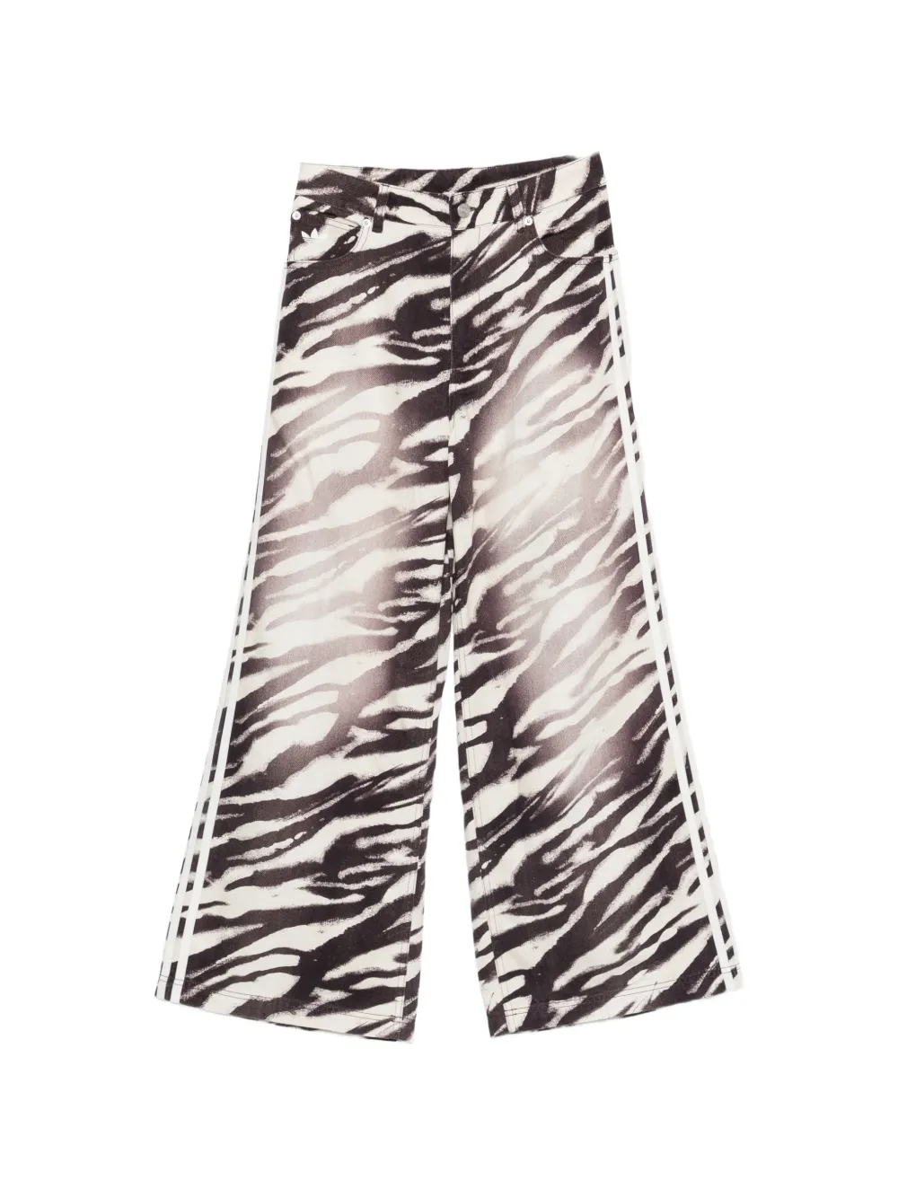 adidas Adilenium Season 6 zebra-print side-stripe jeans - Toni neutri