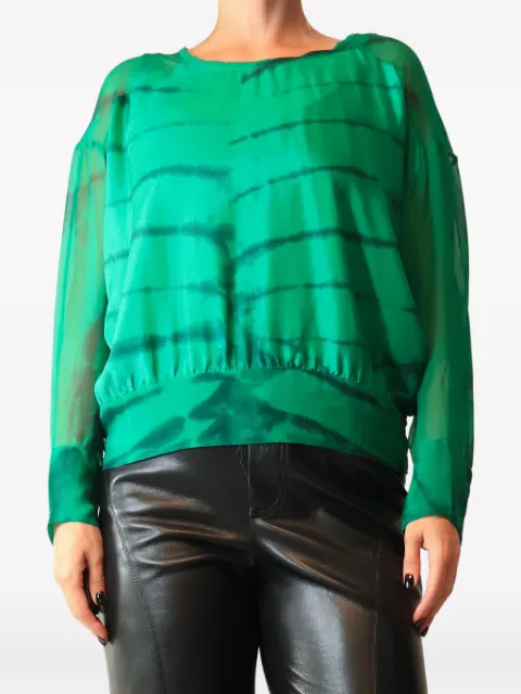Raquel Allegra sheer tie-dye blouse