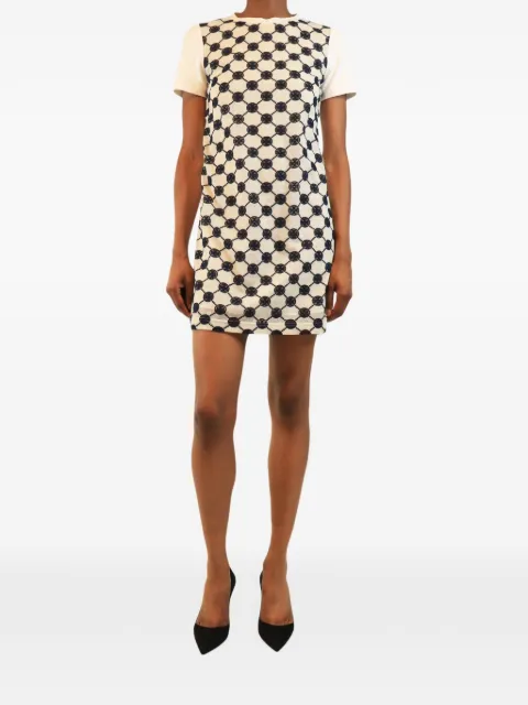 Tory Burch vestido corto bordado de manga corta
