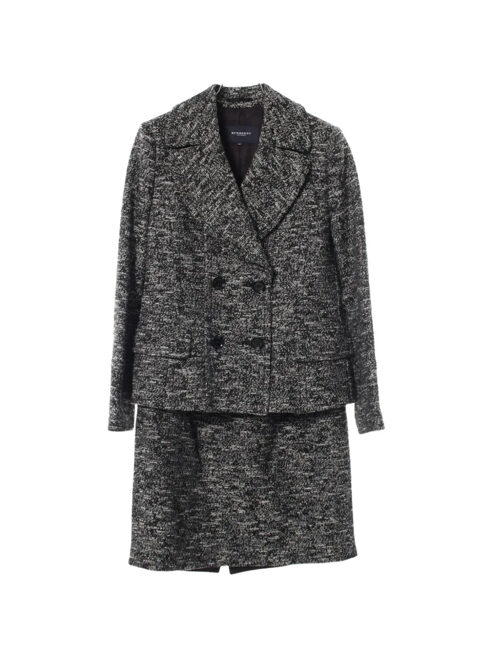 Burberry Pre-Owned Tailleur doppiopetto con gonna anni '2000 - Nero