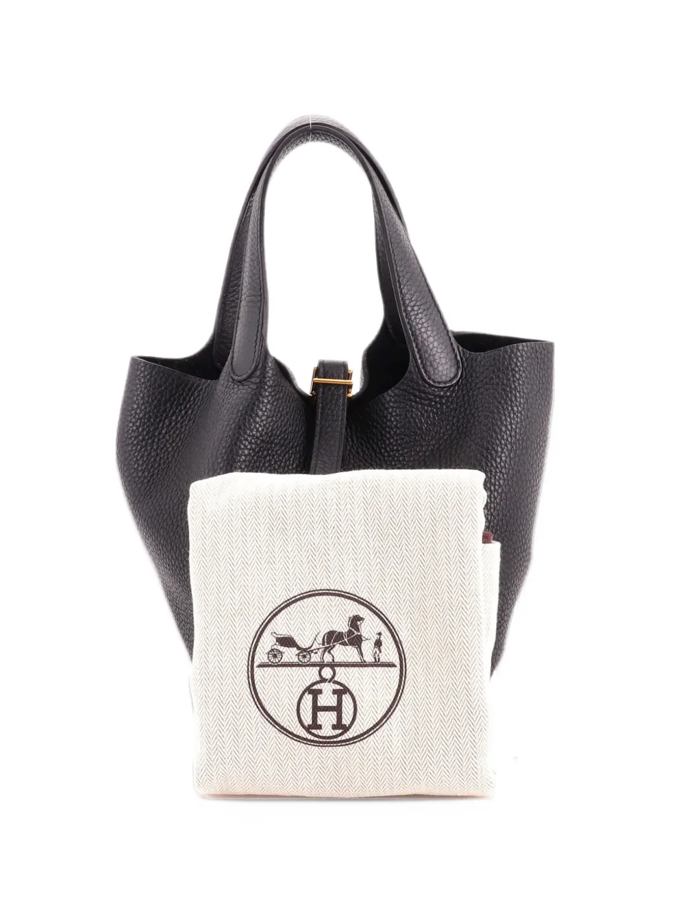 Hermès Pre-Owned Picotin Lock Bag Clemence PM bucket bag - Black