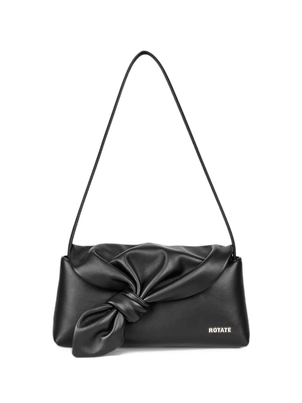 ROTATE BIRGER CHRISTENSEN mini leather drape bag black - Nero