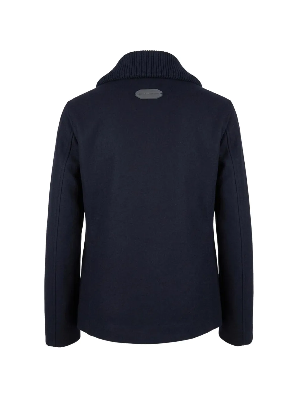 Daniele Alessandrini ribbed-collar zip-up jacket Blauw