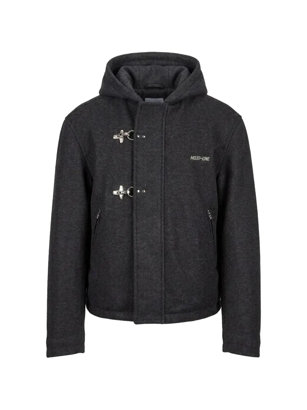 MOOD-ONE 37 hooded lobster-clasp jacket - Nero